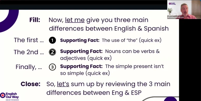 Webinar: presentaciones en inglés